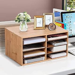 Unibos Large Desktop File Sorter Folder Organizer Letter Mail Tray Sorter Document Holder Newspaper / Magazine / A4 File / Document Organize Home Office Stationery Storage