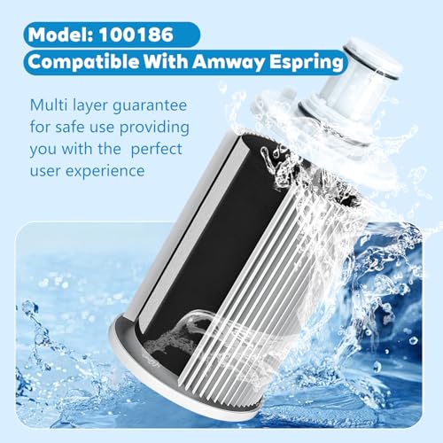 Image of 100186 Water Filter Compatible with Amway eSpring Water Systems | Premium Replacement Filter Cartridge - High‑Quality Filter Screen, Lasts 1‑Year /5,000L, with Removal Tool & Manual