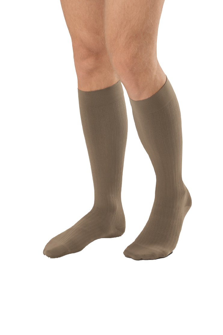 BSN Medical/Jobst 7766114 Men Ambition Sock, Knee High, 20-30 mmHg, Khaki, Regular, Size 5, Pair