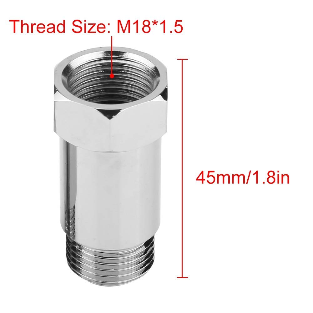 O2 czujnik tlenu przedłużacz dystansowy, 2 sztuki, czujnik tlenu, dystans, czujnik tlenu, adapter sondy lambda 45 mm M18 x 1,5