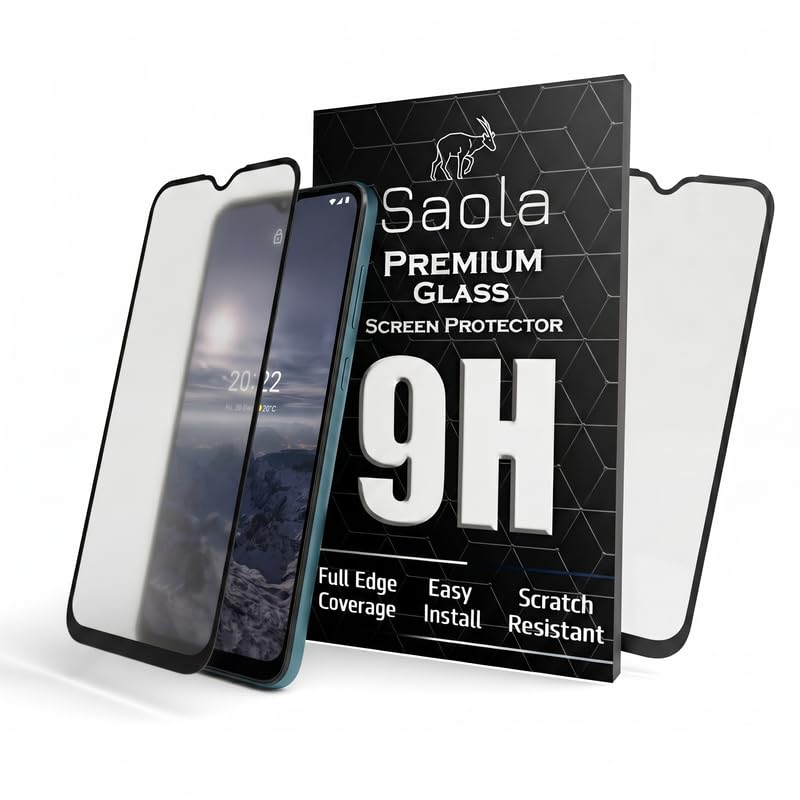 Image of Saola Anti-Glare Matte Screen Protector for Nokia C21 | Smooth Touch Finish, 9H Strength Glass, Full Coverage, Bubble-Free Installation Kit | Quick & Easy Application | Pack of 1