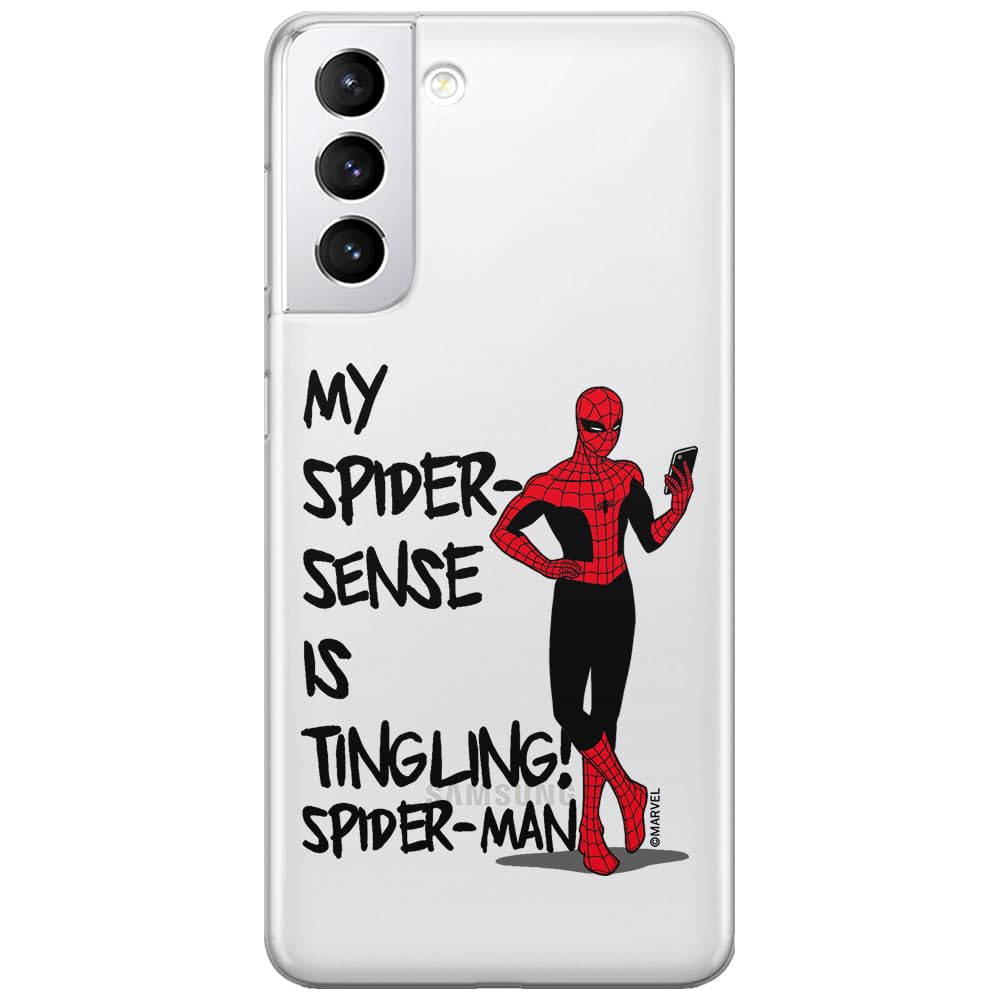 ERT GROUP mobile phone case for Samsung S21 original and officially Licensed Marvel pattern Spider Man 024 optimally adapted to the shape of the mobile phone, partially transparent