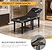 LUXMARS Massage Bed,Stationary Massage Table,6 Leg Spa Bed with 30°Adjustable Backrest, Heavy Duty Physical Therapy Table Lash Bed with 600 Lbs Capacity for Beauty, Treatment,Tattoo (Black)