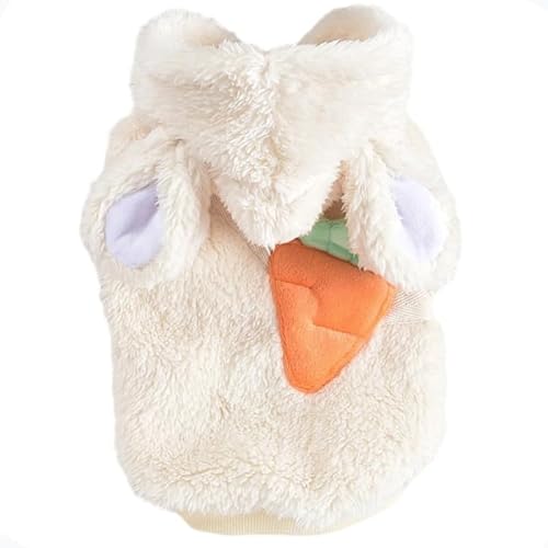 JPETTOかわいい ペット服 秋冬用 犬服 コート ジャケット 背中開き Dカン付き ドッグウェア サンゴフリース もこもこ 犬服 パーカー 柔らかい 猫服 可愛い 防寒 保温 小型犬 中型犬 防寒着25-H24072WベージュXL