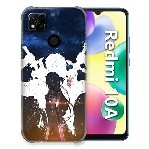 Funda Xiaomi Redmi 10A Sword Art Online antigolpes con protección de cámara Asuna manga