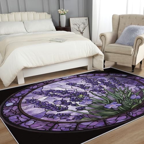 Tapete Lavanda 4x5 Púrpura Floral para Hogar miniatura 2
