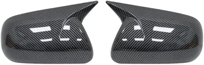 Car Rear View Mirror Covers ABS Carbon Fiber Gloss Black Compatible with Vios 2007-2013 Yaris Sedan P90 2008-2013