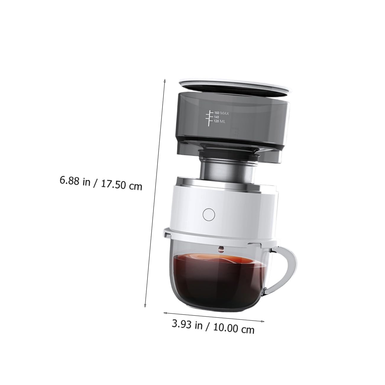 YARNOW Macchina per Caffè Automatica a Goccia Portatile 160ml Filtro Fine in Acciaio Inox per Ufficio e Attività All'aperto Stili multipli
