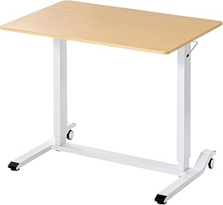 Sanwa Supply ERD-G9060LM Gas Elevating Desk Thin Wood Grain Tabletop SheetW900