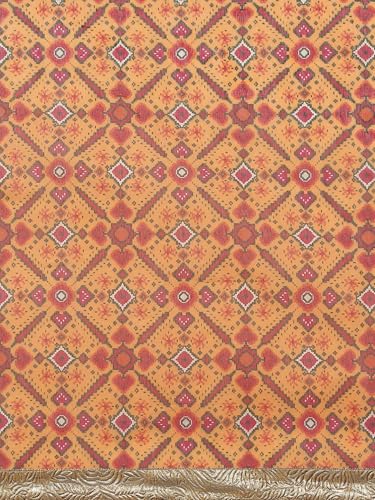 Image of Shae by SASSAFRAS Women Patola Saree With Unstitched Blouse