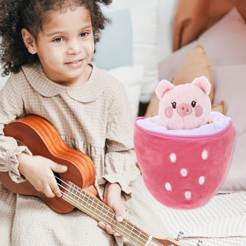Peluche Cochon Transformable Coussin Anti Stress Enfant Doux Compact - 4