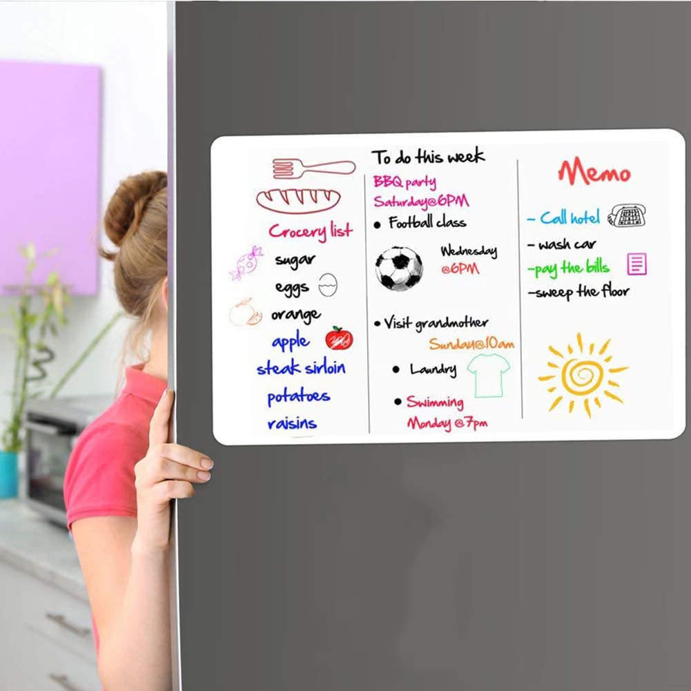 Lavagna Magnetica Dry Erase A4 - 2 Pezzi, Con Pennarelli E Cancellino, Per Frigorifero O Parete - Foto 3