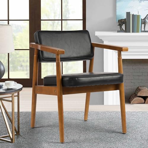 LSSPAID Mid Century Dining Chairs with Wooden Handrail,...