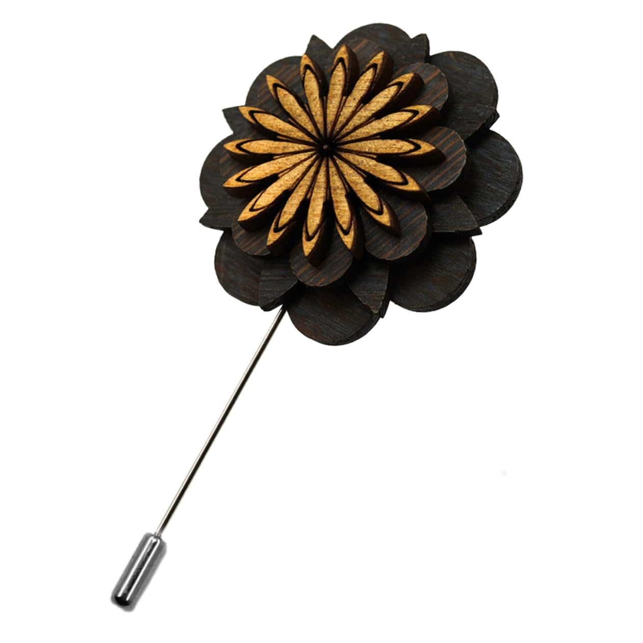 5stücke Holz Anstecknadel Blumen Brosche Für Herren Stilvolle Holz-boutonniere Für Anzüge Praktischer Und Modischer Schmuck Für Jeden Anlass
