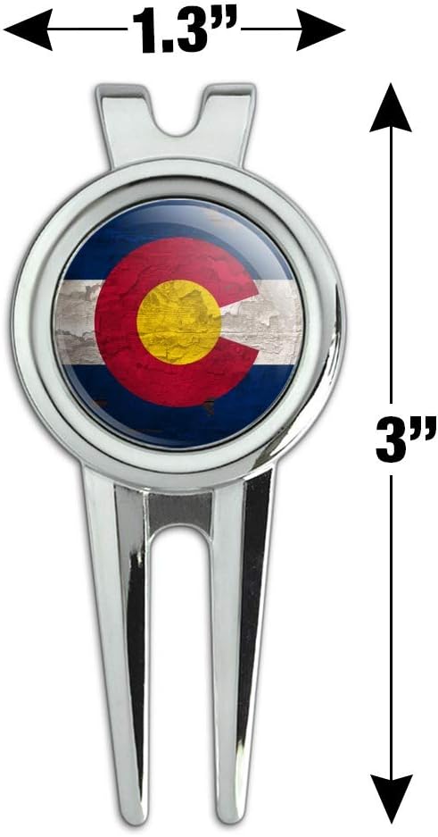 review GRAPHICS & MORE Rustic Distressed Colorado State Flag Golf Divot Repair Tool and Ball Marker