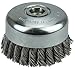 Weiler 94012 4" Double Row Knot Wire Cup Brush,?.023" Steel Fill, 5/8"-11 UNC Nut, Made in The USA