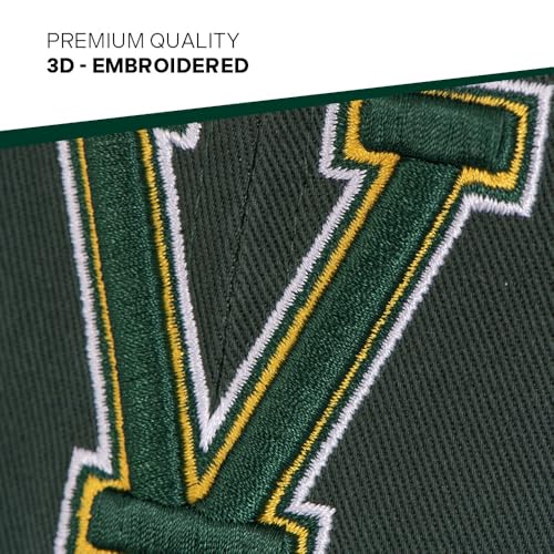 Gorra de béisbol bordada ajustable color verde miniatura 3