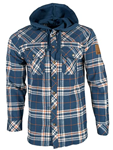 Howitzer Style Men's Button Down Hoodie Flannel Squad Military Grunt