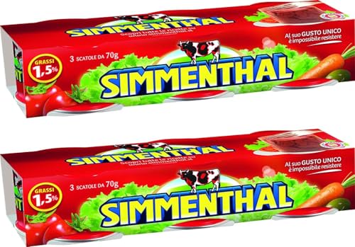 18x SIMMENTHAL Rindfleisch in Aspik 70g 100% Italienisch Fleisch Aspikfleisch
