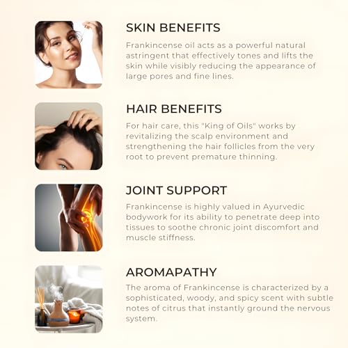Image of Frankincense Essential Oil (Loban) | | 100% Pure & Undiluted Therapeutic Grade | Skin Rejuvenation, Hair Growth & Aromatherapy- 15