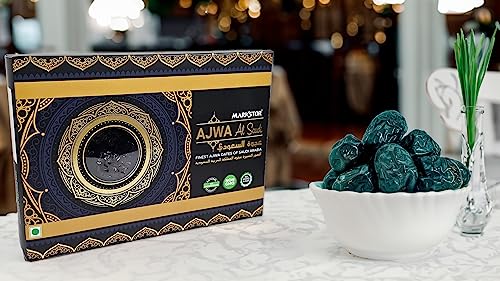 Image of MARKSTOR Fresh Ajwa Al-Saudi Dates (500Gram) With Ajwa Seeds Powder (100Gram)