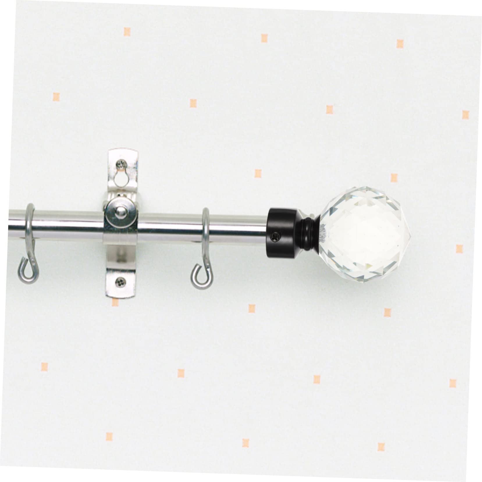 Set 2Pz Tappi Terminali per Bastoni Tende in Ferro Nero, Terminali per Bacchetta Tende Design Semplice e retrò, Accessori per Decorazione Camera da Riposo e Appartamento
