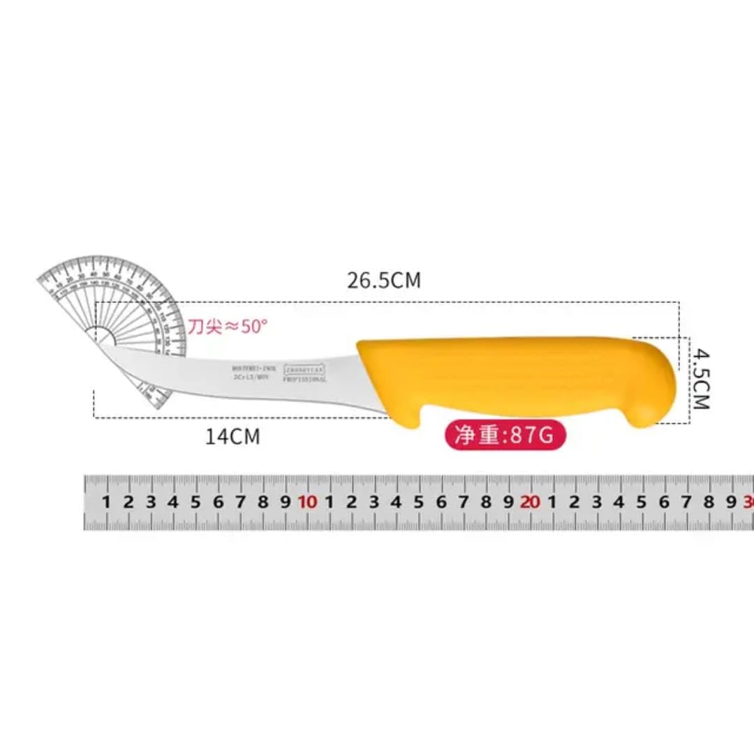 Generico Set Coltelli Professionali da Macellaio, 7 Pezzi, Acciaio Inox, per Carne, Disosso, Scuoiatura e Trinciatura, Manici Ergonomici Antiscivolo