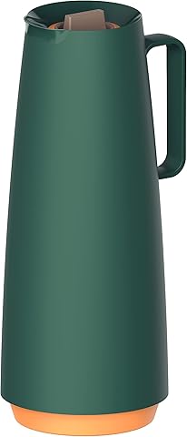 Tramontina Jarra Termica libre de BVA Termo con recipiente interior de vidrio color verde, Exata 1L