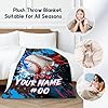 Personalized Baseball Blanket Gifts - Soft Fuzzy Sports Throw Blankets for Boys Men - Custom Baseball Theme Gifts for Team Players - 50x60 Inches Large Flannel Throw for Sofa Couch #3