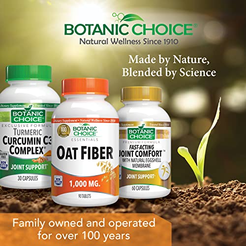 Botanic Choice Oat Fiber -Natural Oat Fiber Dietary Supplement To Support Digestive Health For Women And Men - 90 Tablets (1000 Mg Each) #TOP5
