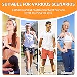 8PCS Summer-Exclusive Non Slip Sports Elastic Soft Running Fashion Headbands Absorb Sweat for Women & Men Working Out, Travel - Image 5