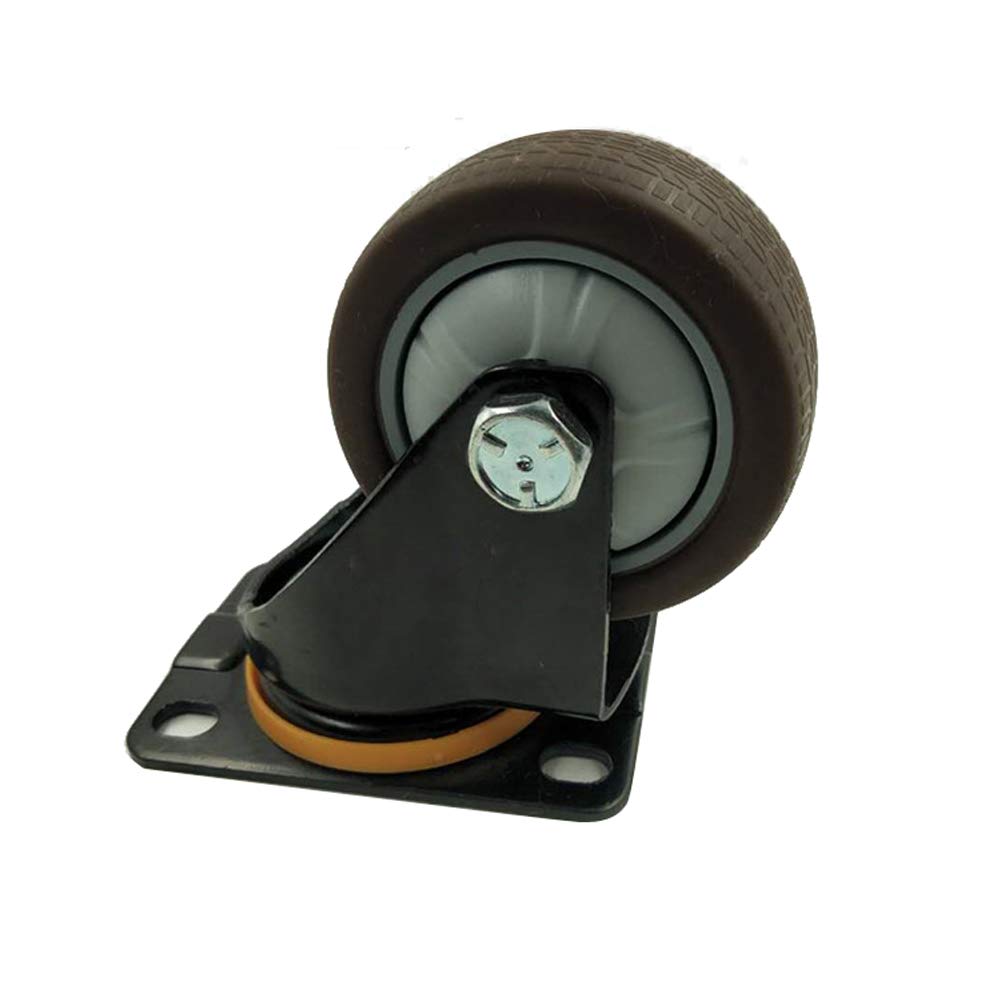 rotelle， Carrello for trasporto industriale/ospedale da 3 pollici/100 mm con freno, for carichi pesanti, 400 kg, 4 pezzi