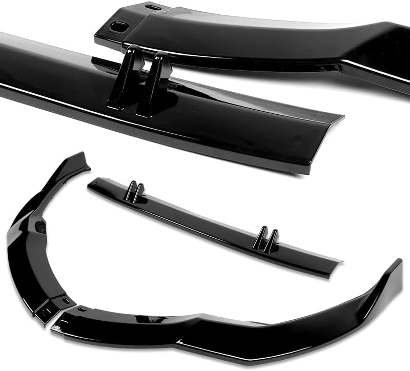 3PCS Front Bumper Lip Kit fit for Compatible with 2022-2024 Audi A3/S3 Sport Bumper, STP-Style Splitter Trim Protection Spoiler, Air-Dam-Chin-Diffuser (Painted Black)