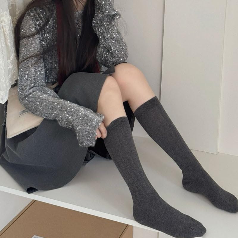 4 Pairs Boot Socks for Women, Comfort Crew Spring Piles Socks Stocking Stuffers Gifts for Her