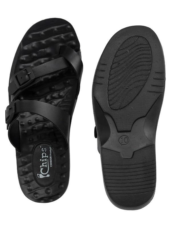 Image of Chips Men's BROWN Lightweight Slip-on Sandal Casual (3346)