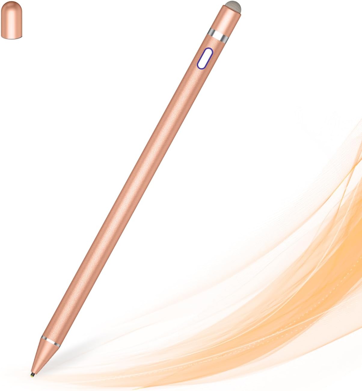 Active Stylus Pen for Touch Screens, Dual Pen Tips for Drawing & Writing, High-Precision Universal Digital Pencil for A-pple i-Phone 17/16/15/14/13/12, Tablet, Phone, Sam-Sung, K-indle, i-Pad, Orange