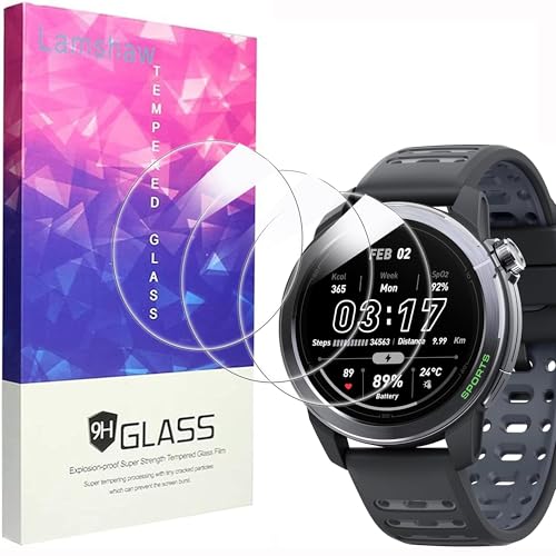 Lamshaw Mibro GS Active 2 Watch�p�X�N���[���v���e�N�^�[ [3���p�b�N] 9H �����K���X�X�N���[���v���e�N�^�[ Mibro GS Active 2 46mm 1.32�C���`�E�H�b�`�Ή� (3�p�b�N)