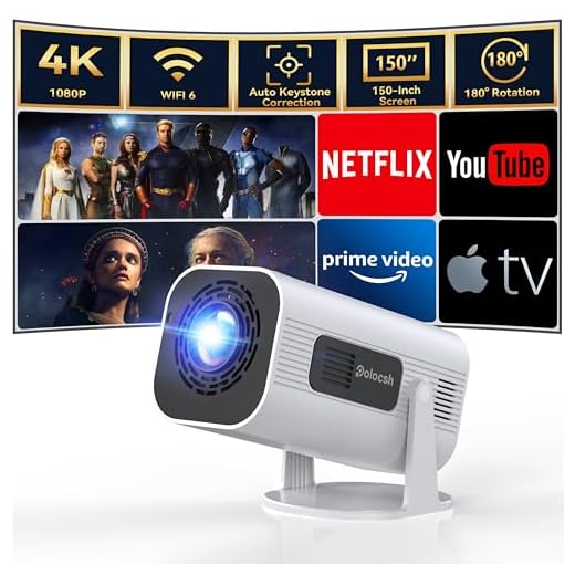 Polocsh Beamer, Mini Beamer 4k Heimkino