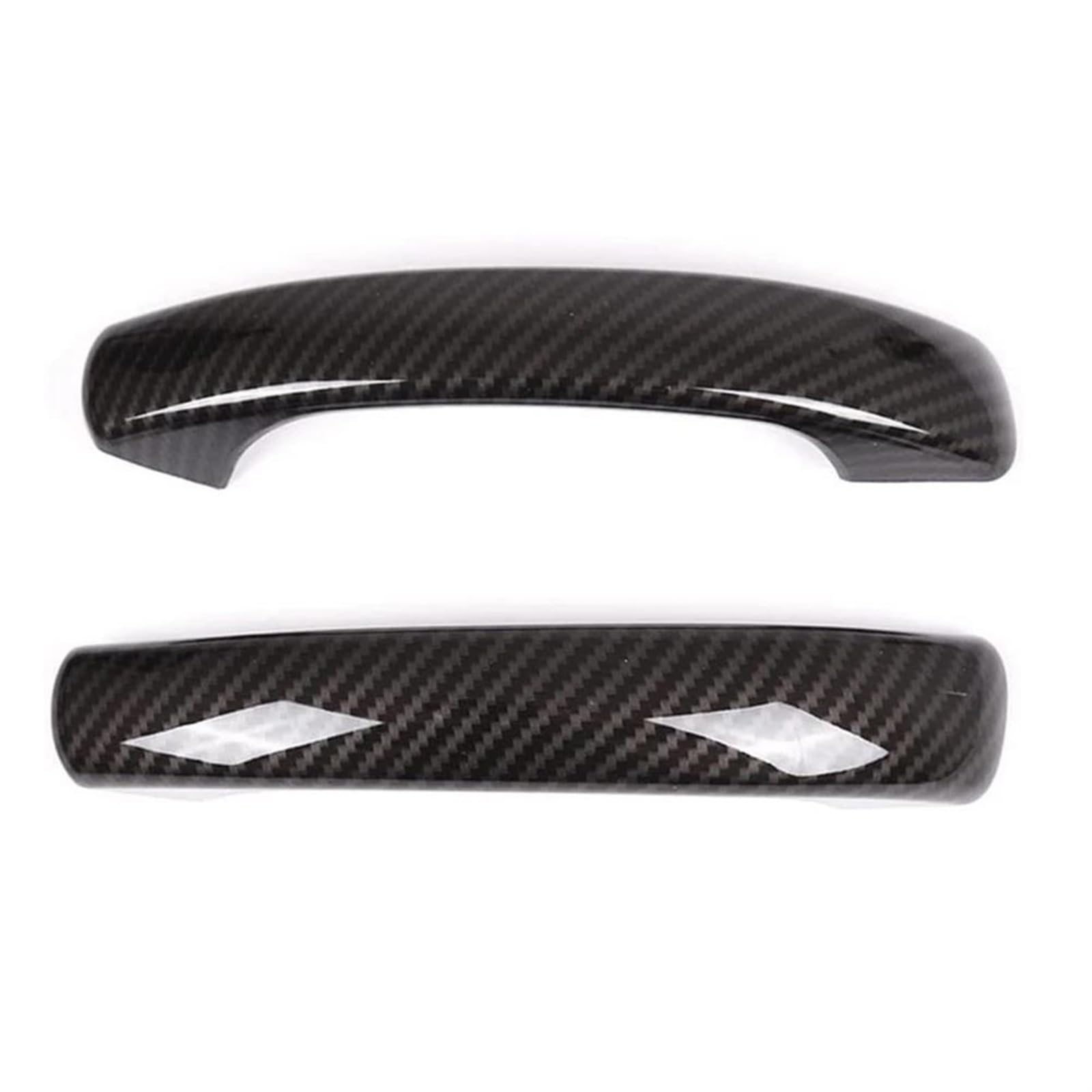 KJHOPY Carbon Fiber Car Exterior Door Handle Cover Trim Sticker Accessories for Benz for Smart 451 for Fortwo 2009-2015 Exterior Door Handle