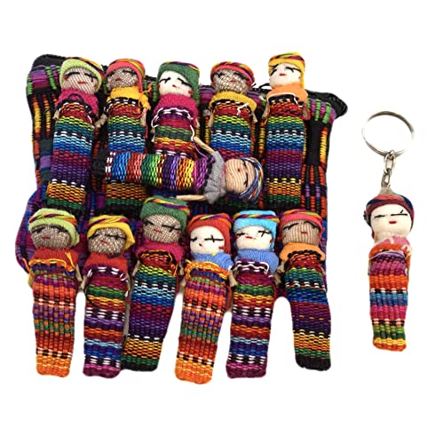 Set de 14 muñecas tradicionales Guatemala Worry Dolls miniatura 5