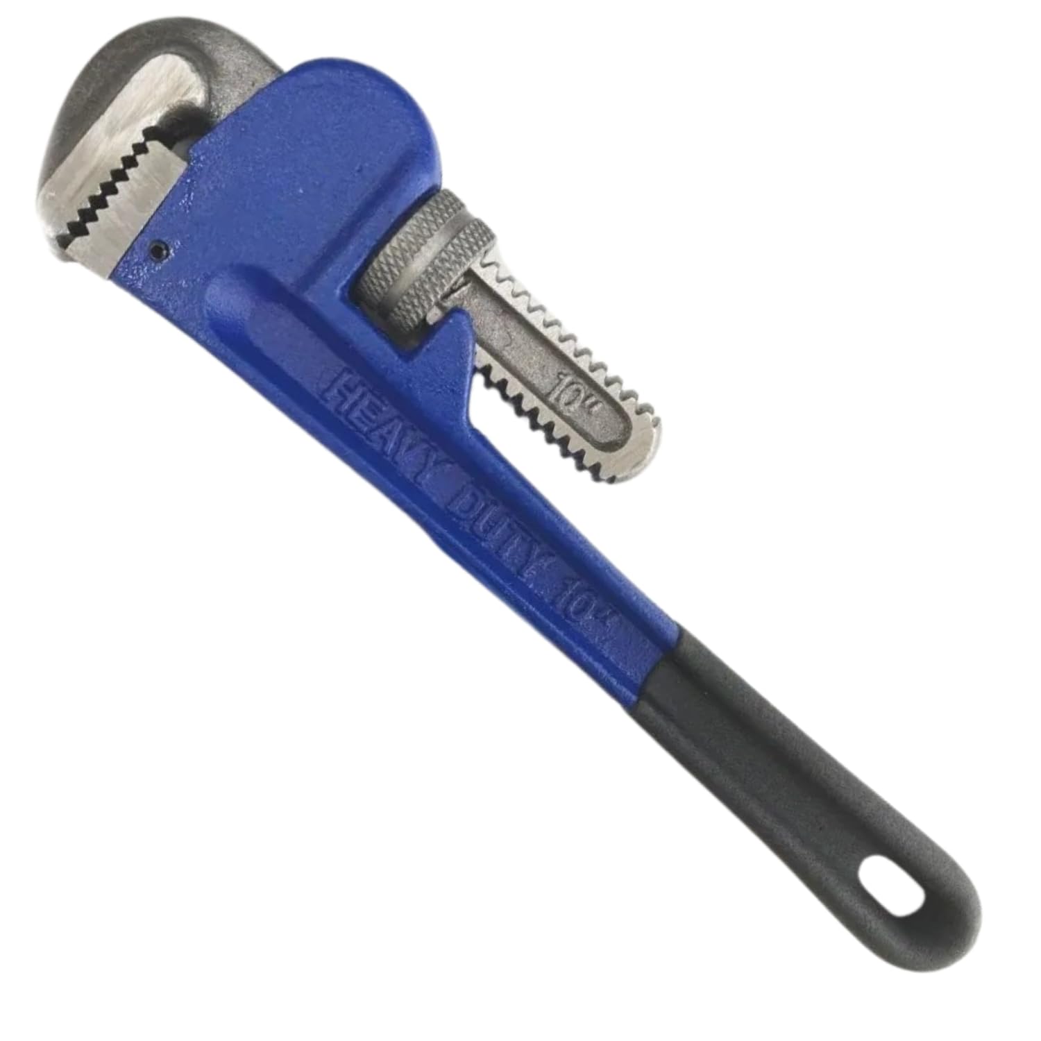 Stilsons 10 Inch Pipe Wrench, Heavy Duty Carbon Steel Plumbing Tools and Equipment, Adjustable Wrench for Plumbers, Large Tooth Jaws,