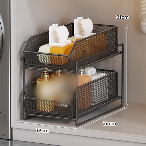 Organizador de cocina deslizable para un mueble bajo el fregadero impecable 3