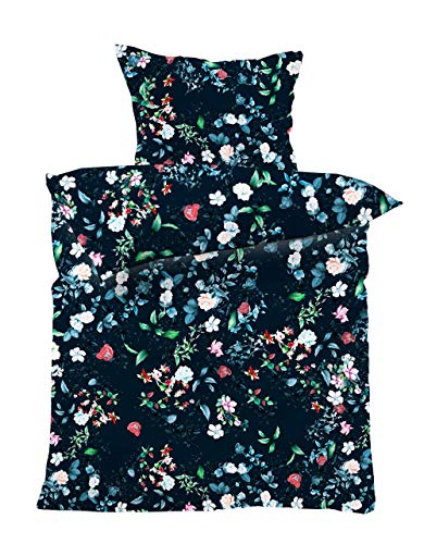 Lavea® Satinbettwäsche Set - Amelia 135 x 200cm + 80 x 80cm. Design:...