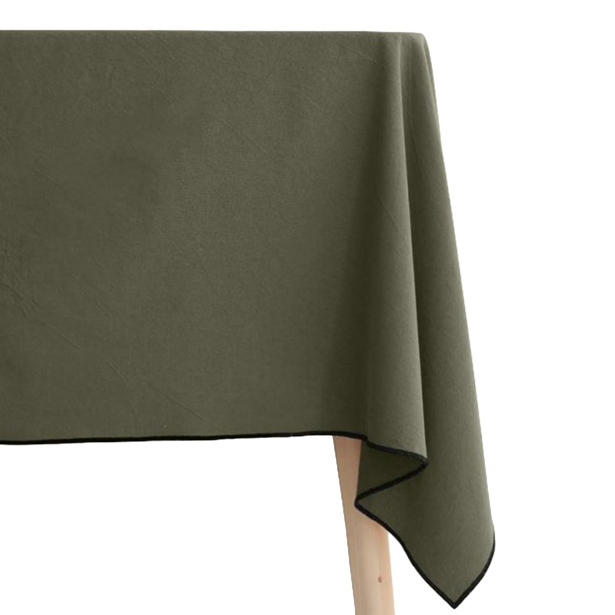 Nappe anti taches Hono kaki 160x160 pour masquer les défauts