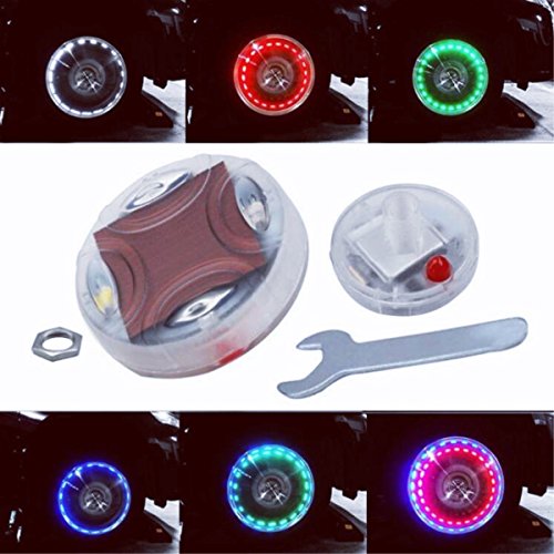 Bylucky - 4Pcs Automobile Tire Lamp,Solar Wheel Hub Lamp; Waterproof Decorative Led Flash! Suitable For Motion Sensor Of Automobile,Motorcycles Bicycles Wheel Lamp,Etces. #TOP2