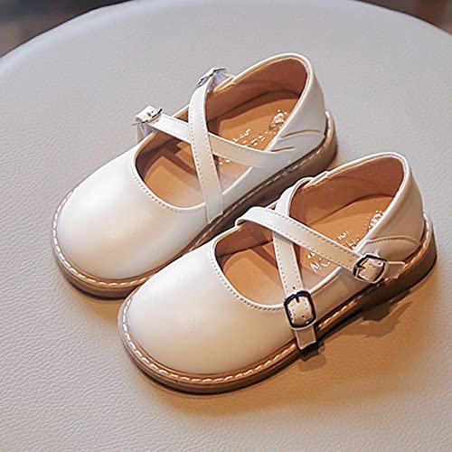 Fashion Children's Casual Shoes Girls Round Head Flat Thick Bottom Solid Double Buckle Girls Round Head Flat2