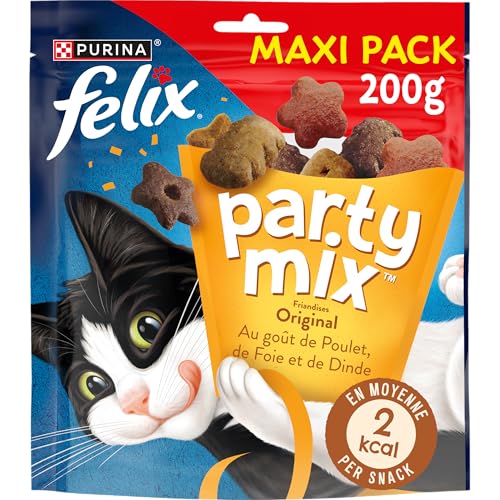 FELIX | Party Mix | Friandises pour Chat Adulte | Riches en protéines, vitamines, acides gras et oméga 6 | Sélection Mixte au goût irrésistible : Au...