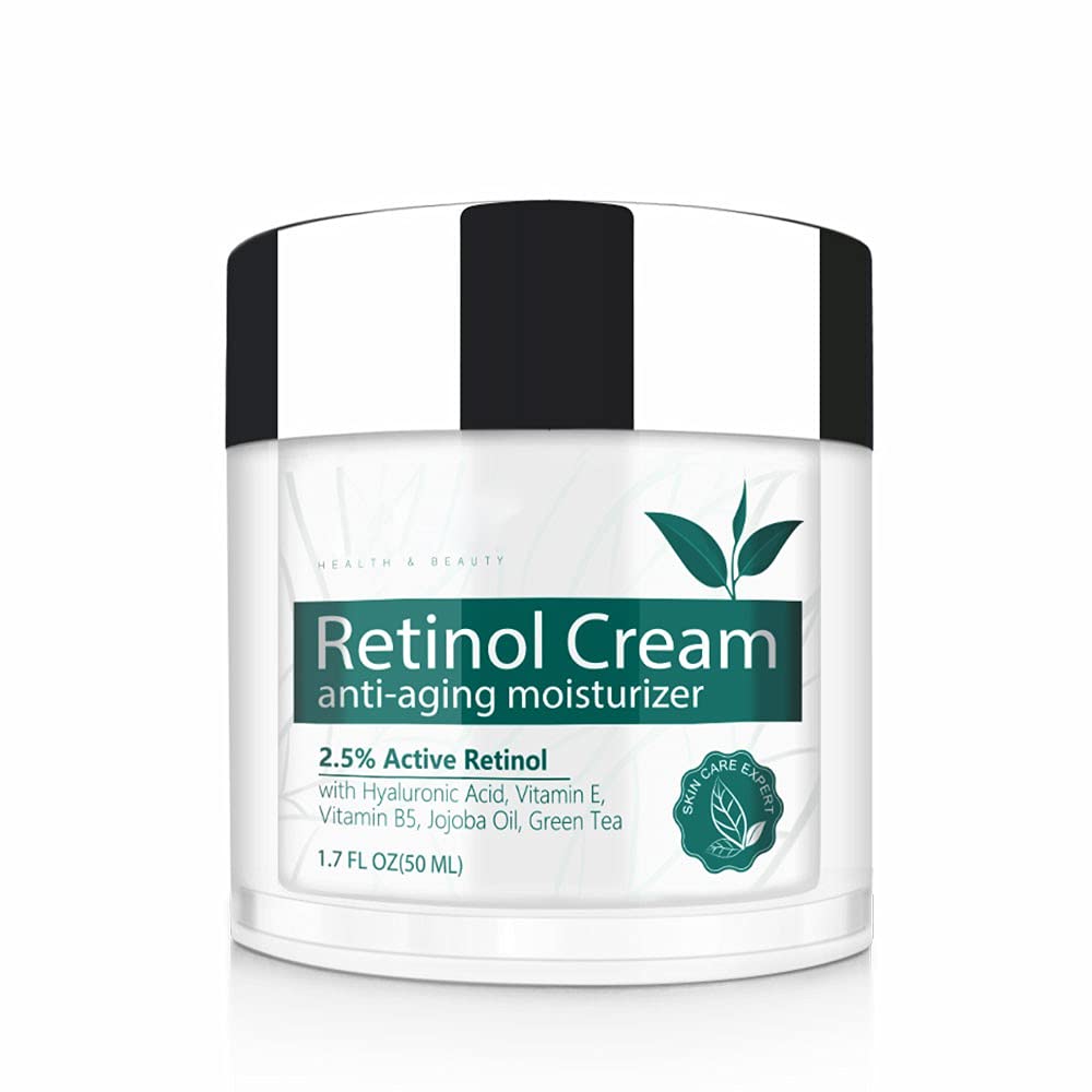Retinol Gesichtscreme, IFUDOIT Face Feuchtigkeitscreme mit 2,5% Retinol, Hyaluronsäure, Tag und Nacht Anti-Aging-Creme für Frauen und Männer, für Alle Hauttypen