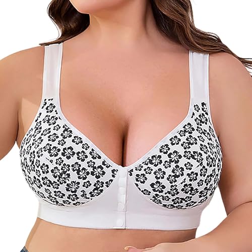 Sujetadores Sin Aros Sports, Sujetadores Deportivos Mujer Tallas Grandes, LenceríA Botones Delanteros Modernoespalda CóModo Tirantes Ajustables Copas Ajustablescosturas Bra Sujetador Push Up Bra