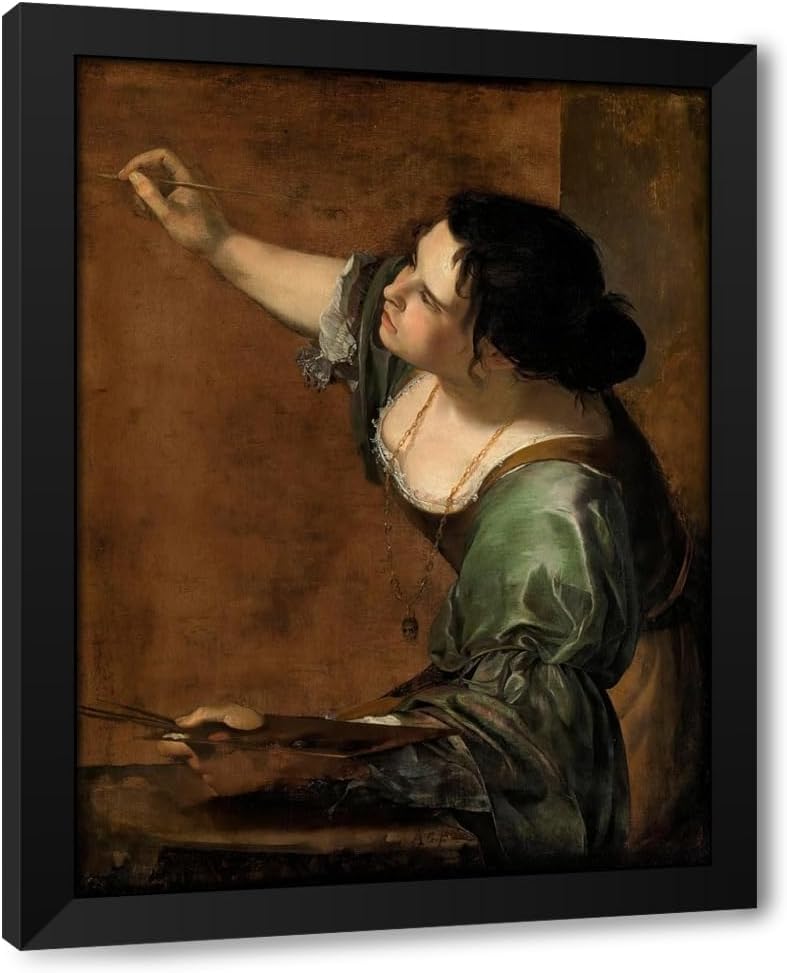 ArtDirect Self-Portrait as the Allegory of Painting (1638) Custom Framed Art Print Giclee Print or Canvas Options with Various Sizes and Customization by Artemisia Gentileschi